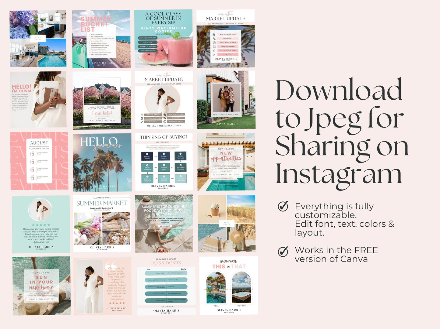 Summer Social Media Instagram Templates