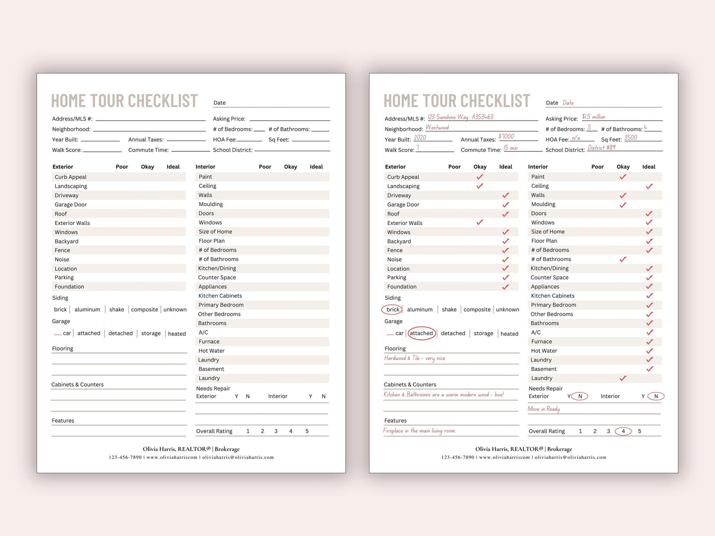 Home Tour Checklist