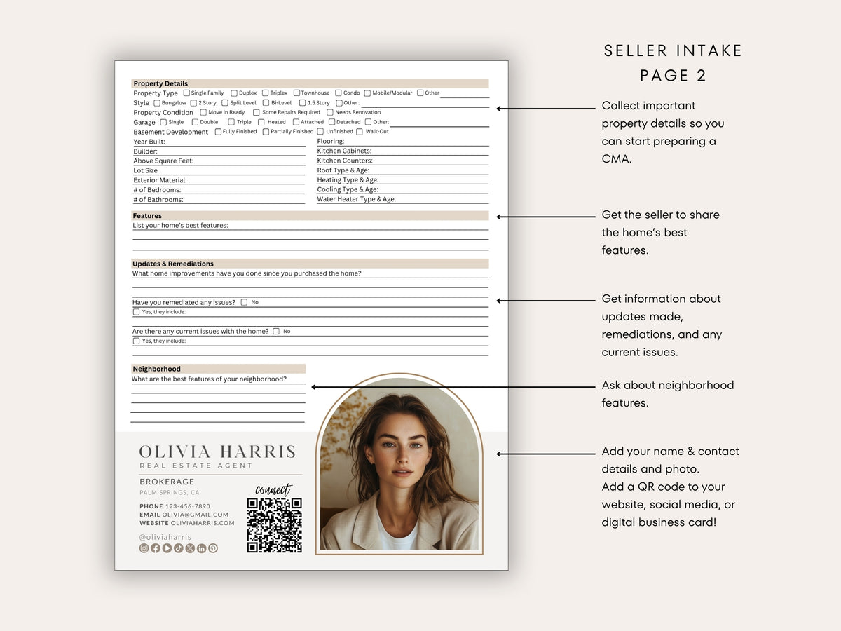Real Estate Buyer & Seller Intake Bundle | Google Forms + Canva Templates