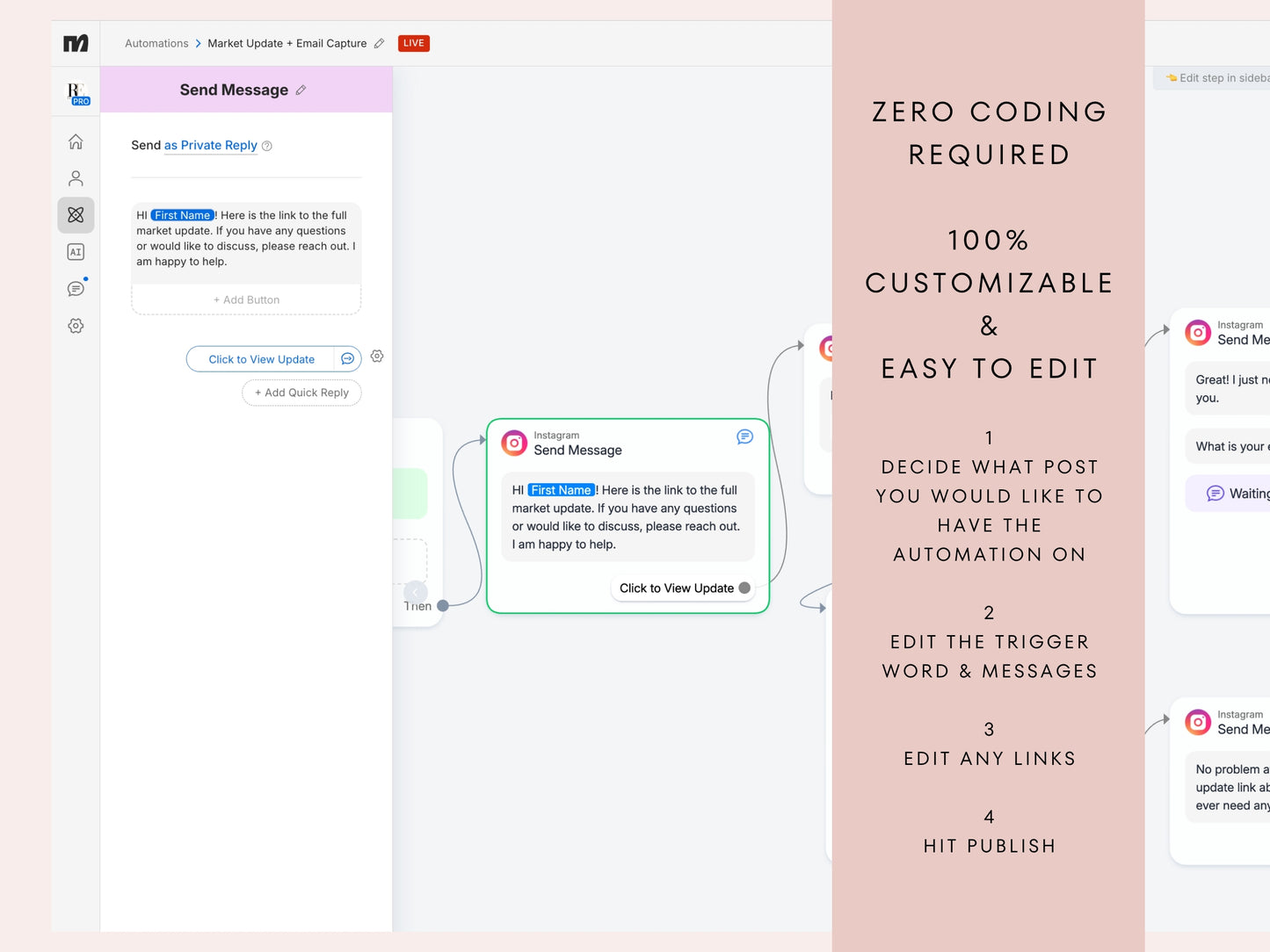 20 ManyChat Templates for Real Estate Agents | Instagram Automations