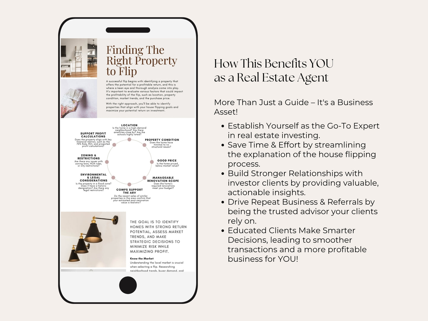 Home Flipping Guide | 21-Page Canva Template for Real Estate Agents