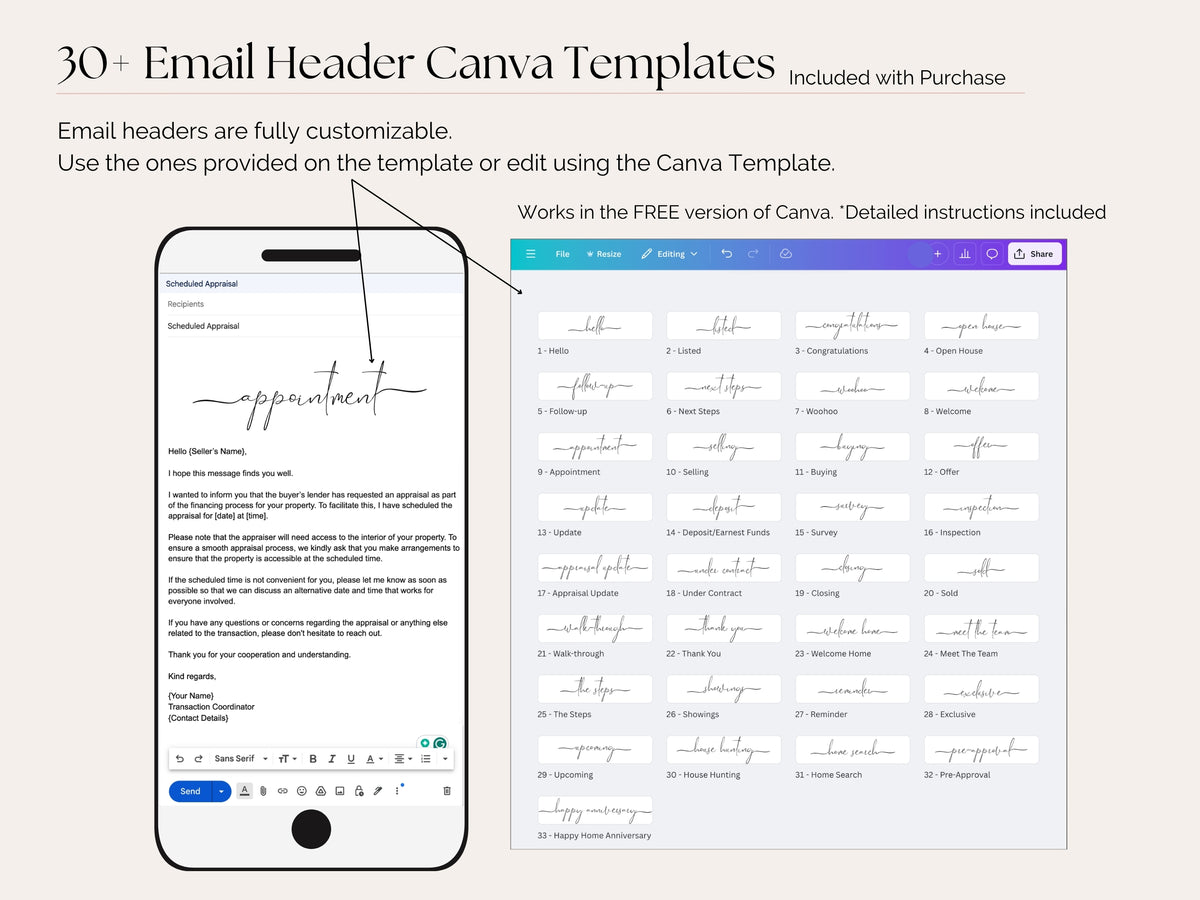 50 Transaction Coordinator Email Templates | Google Docs
