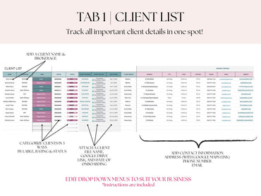 Transaction Coordinator Client List & Vendor List