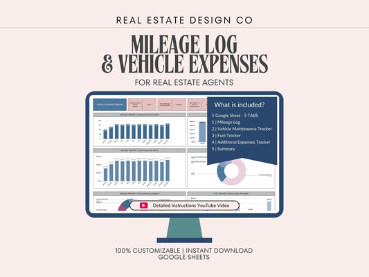 Vehicle Expense & Mileage Log Tracker