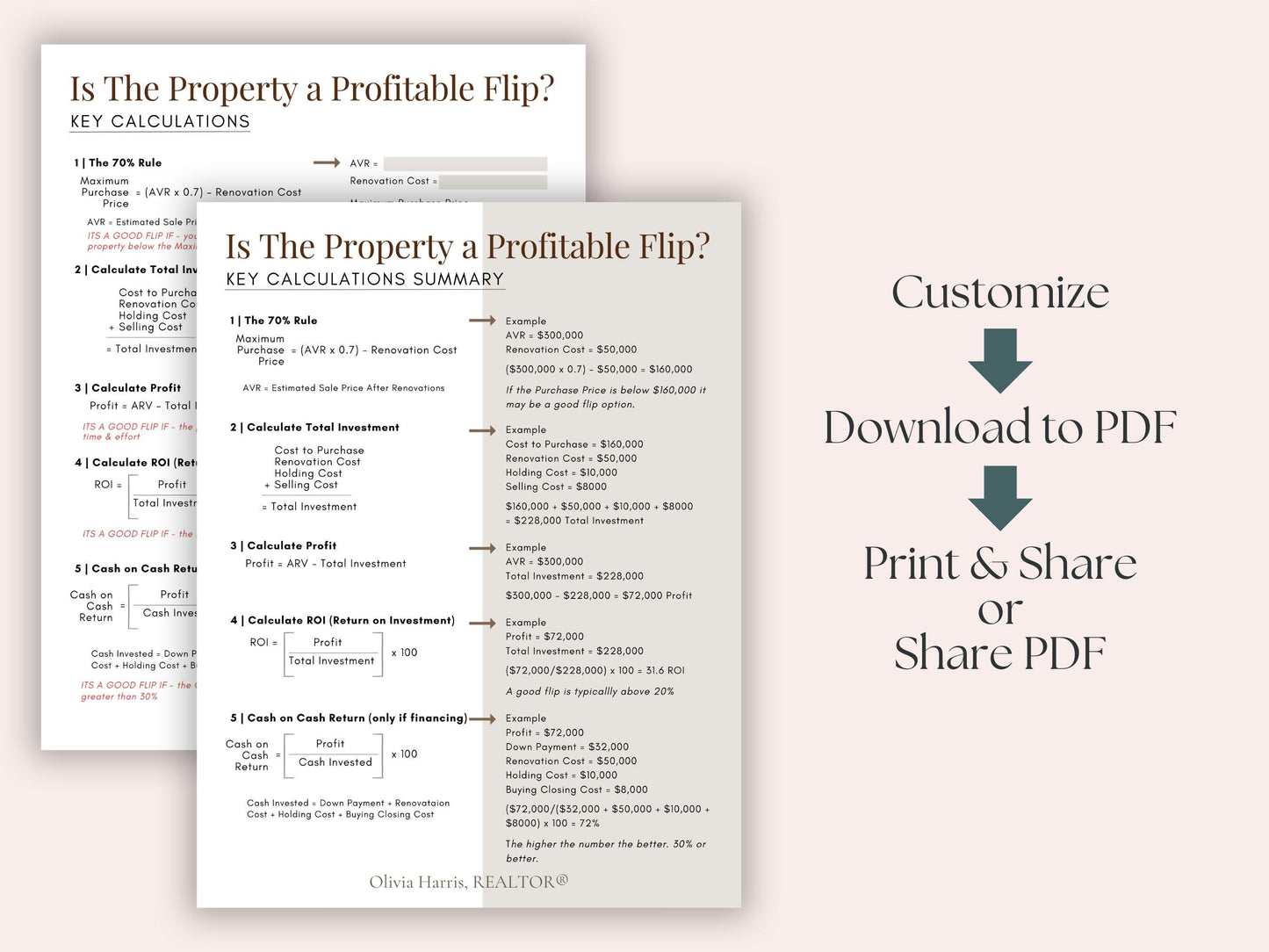 Real Estate Investor Worksheet