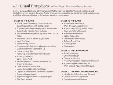 Buyer & Seller Transaction Email Templates + Intake Forms