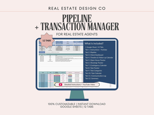 Pipeline + Transaction Manager (12 Tabs)