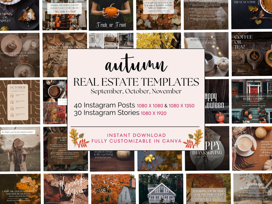 Fall Instagram Marketing Templates