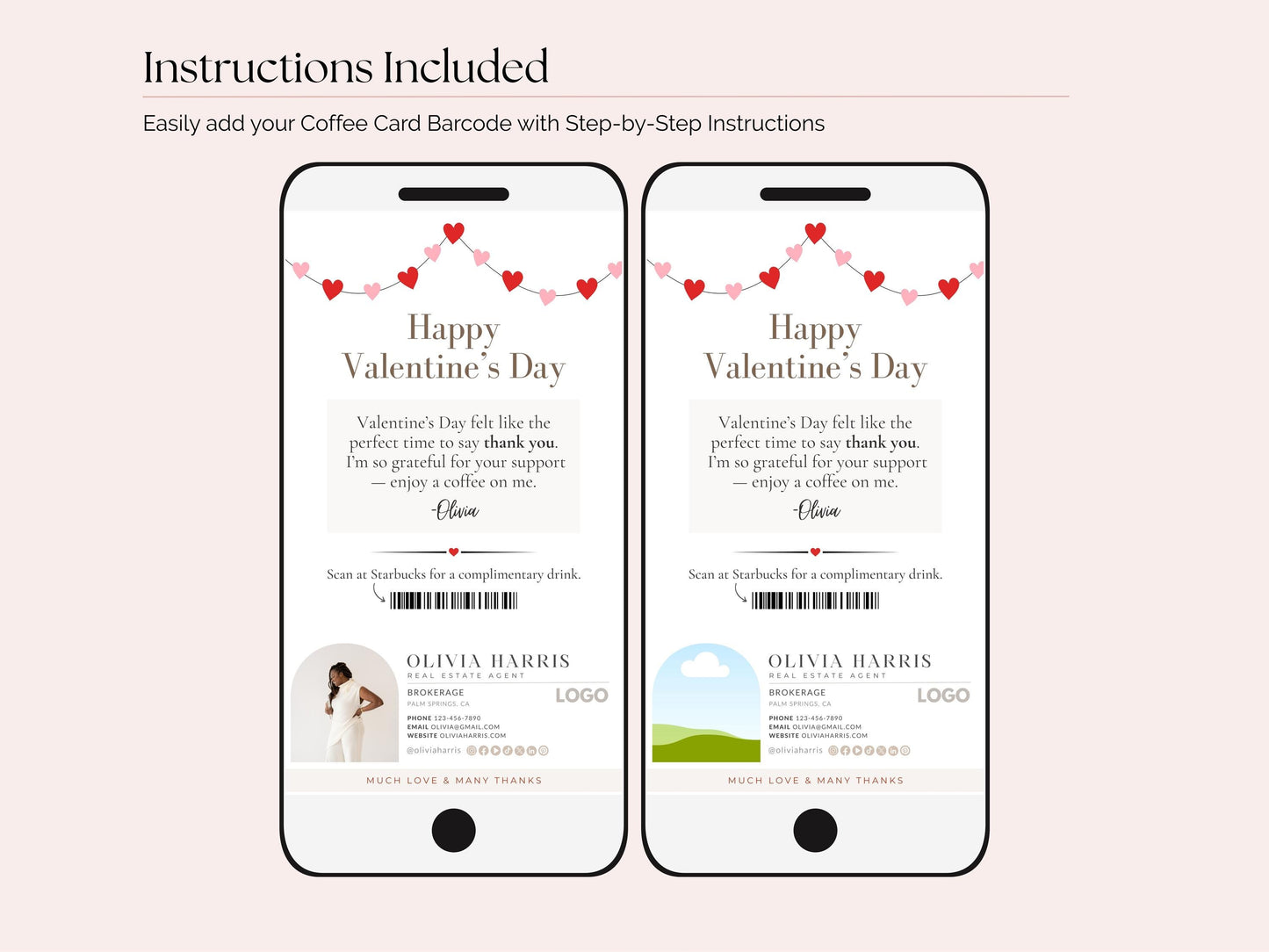 Valentine's Day Textable Coffee Card