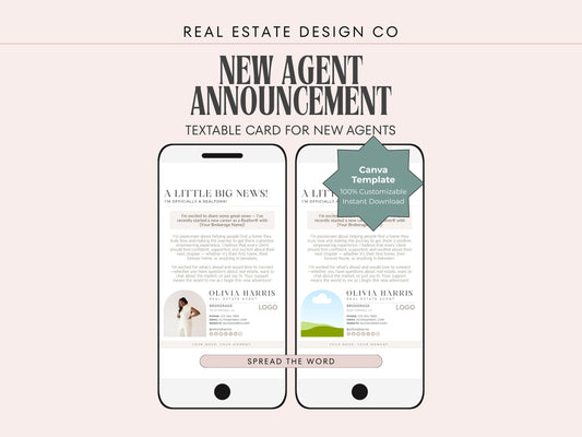New Agent Announcement Text Message