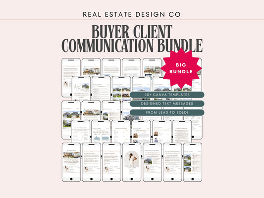 Buyer Client Journey Text Message Bundle