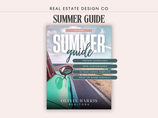 12-Page Summer Client Guide — Real Estate Marketing Canva Template
