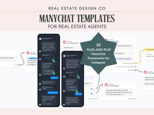 20 ManyChat Templates for Real Estate Agents | Instagram Automations