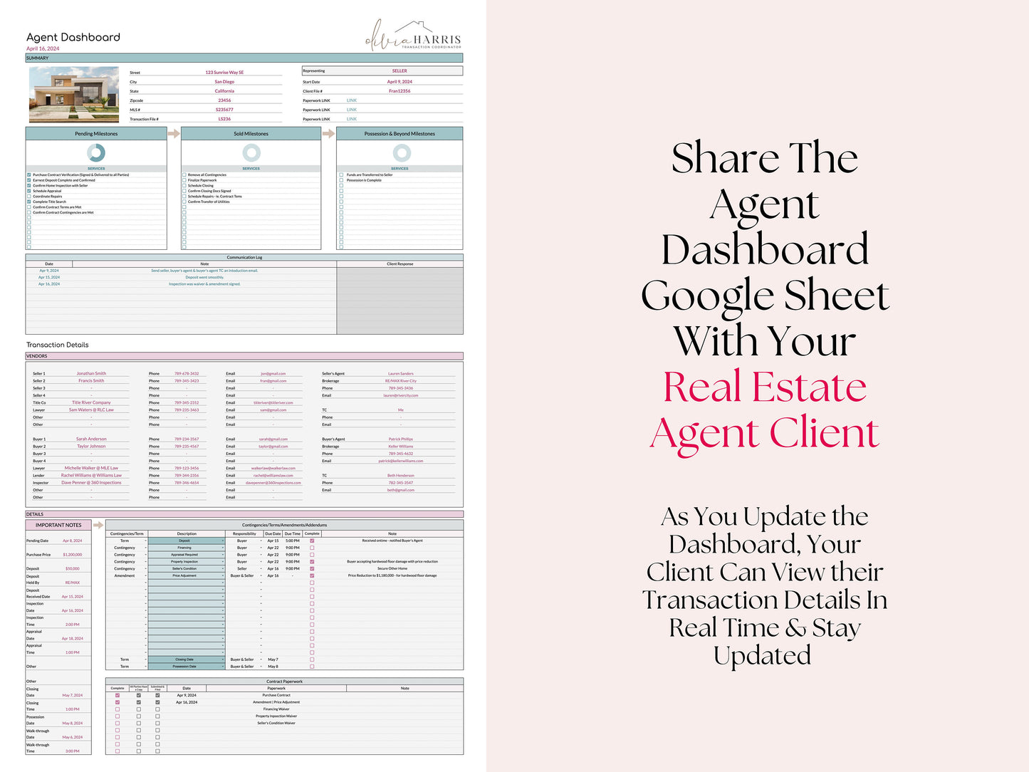 Transaction Coordinator Client Dashboard