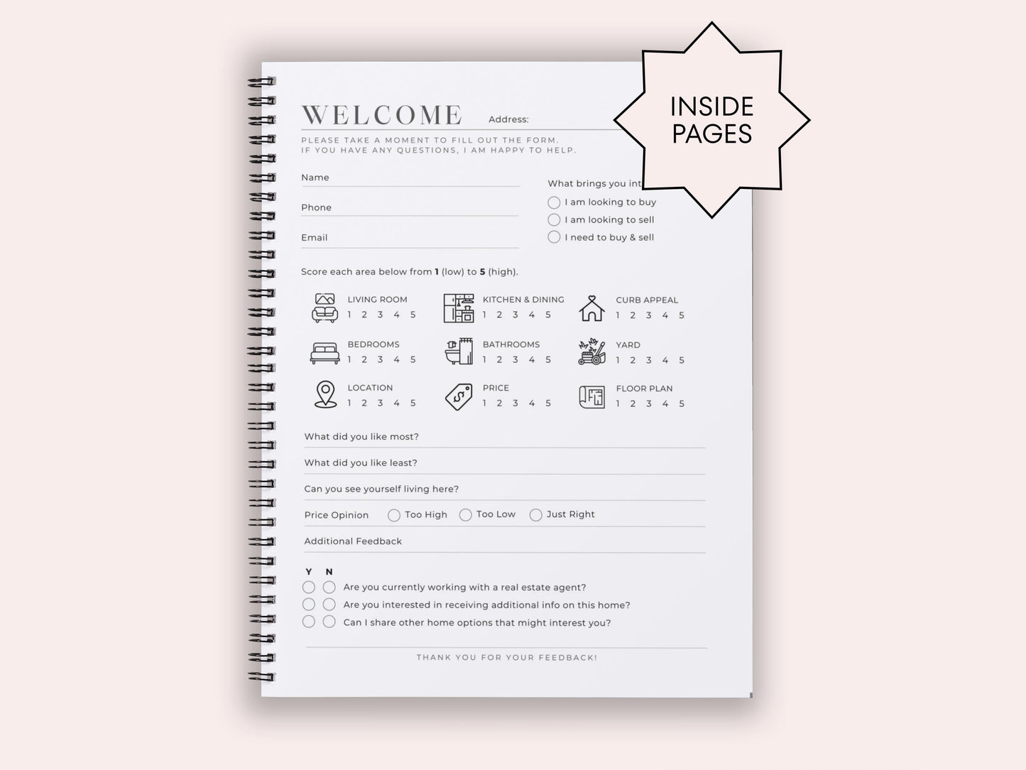 Open House Feedback Template