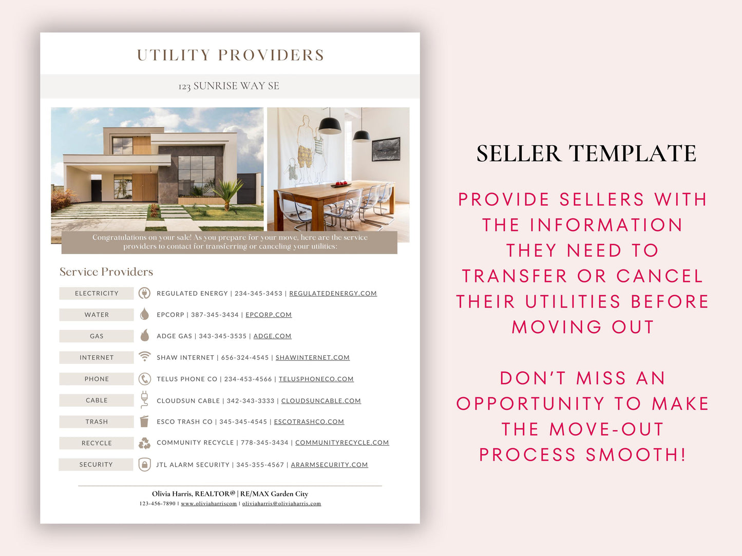 Utility Provider Checklist