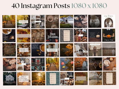 Fall Instagram Marketing Templates
