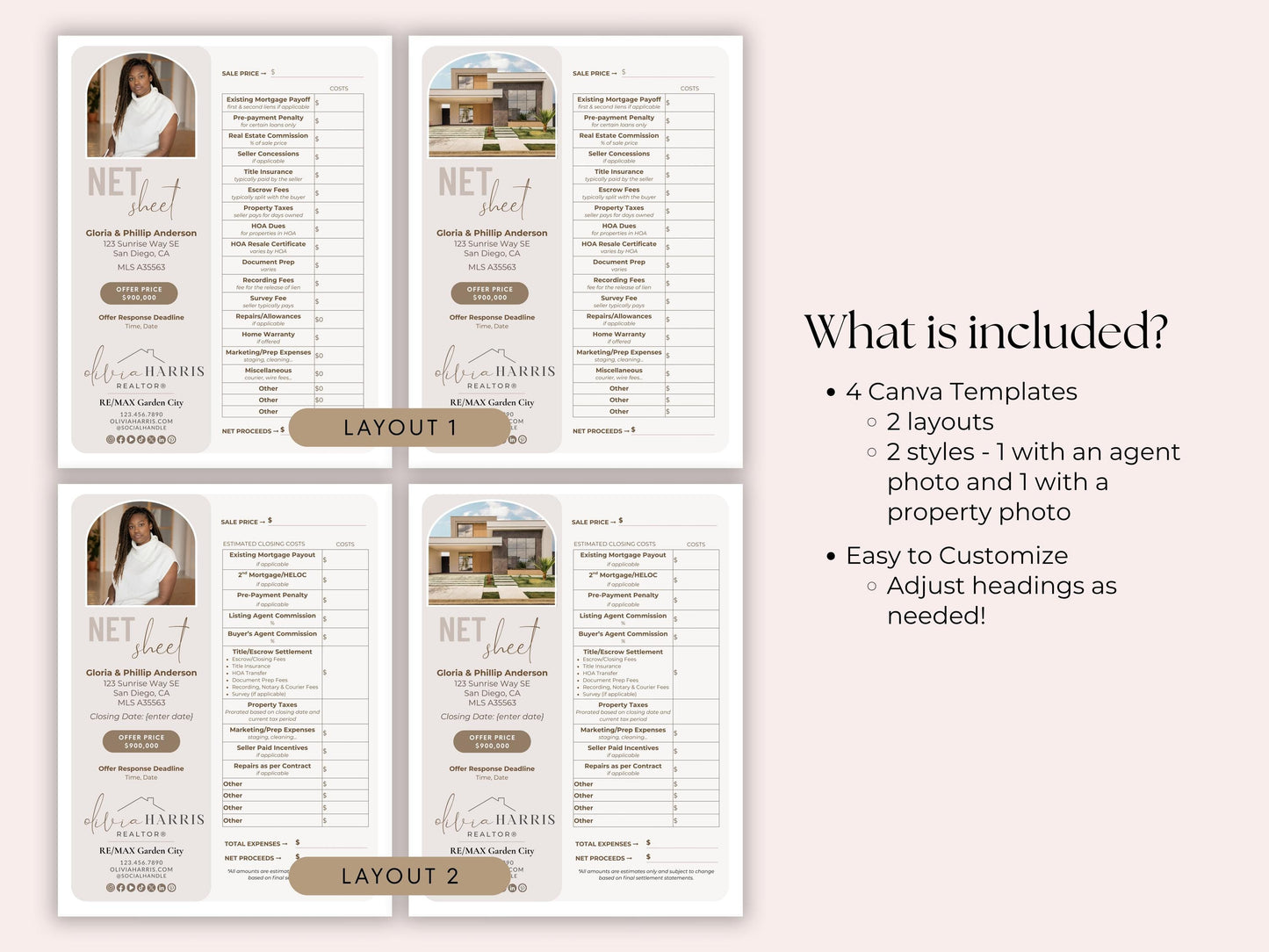Seller Net Proceeds Sheet