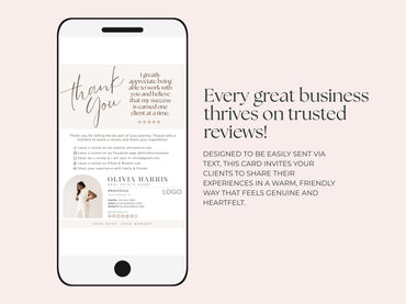Review Request Textable Card