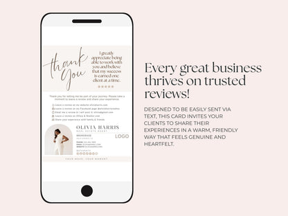 Review Request Textable Card