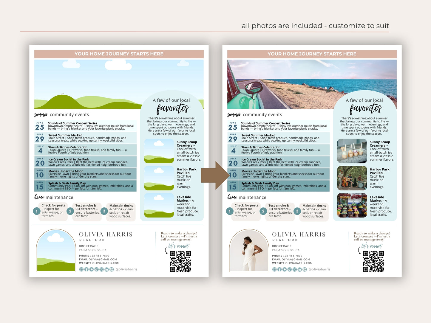 Summer Real Estate Newsletter Template — Seasonal Canva Template for Agents