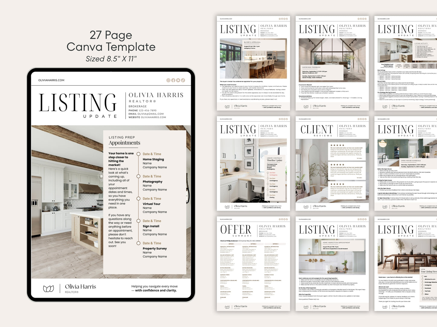 Seller Transaction Kit for Real Estate Agents | 90+ Canva Email & Text Templates