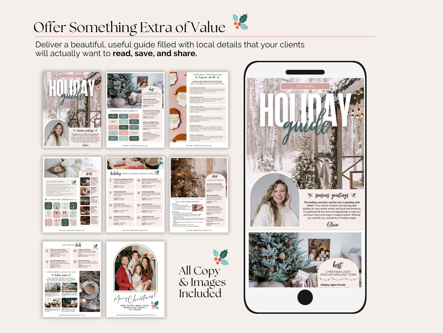 Real Estate Holiday Guide | 8-Page Canva Template for Agents