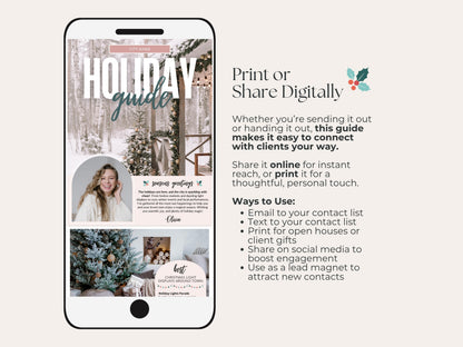 Real Estate Holiday Guide | 8-Page Canva Template for Agents