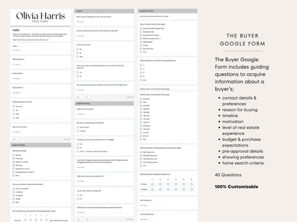 Real Estate Buyer & Seller Intake Bundle | Google Forms + Canva Templates