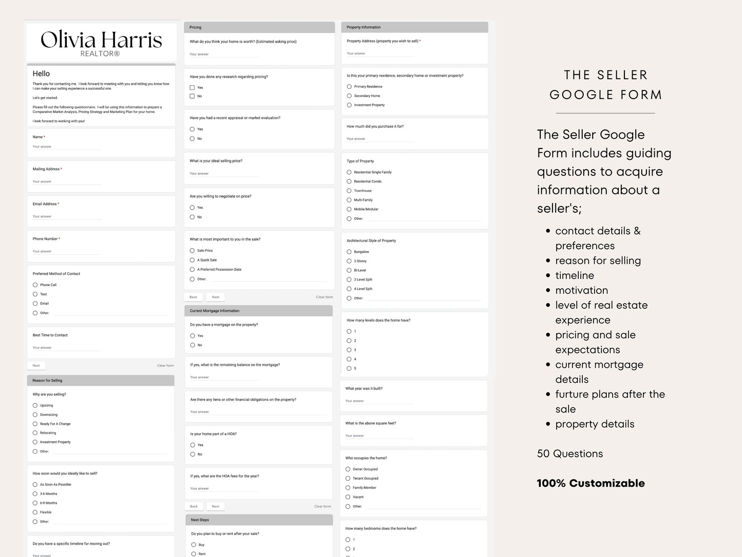 Real Estate Buyer & Seller Intake Bundle | Google Forms + Canva Templates