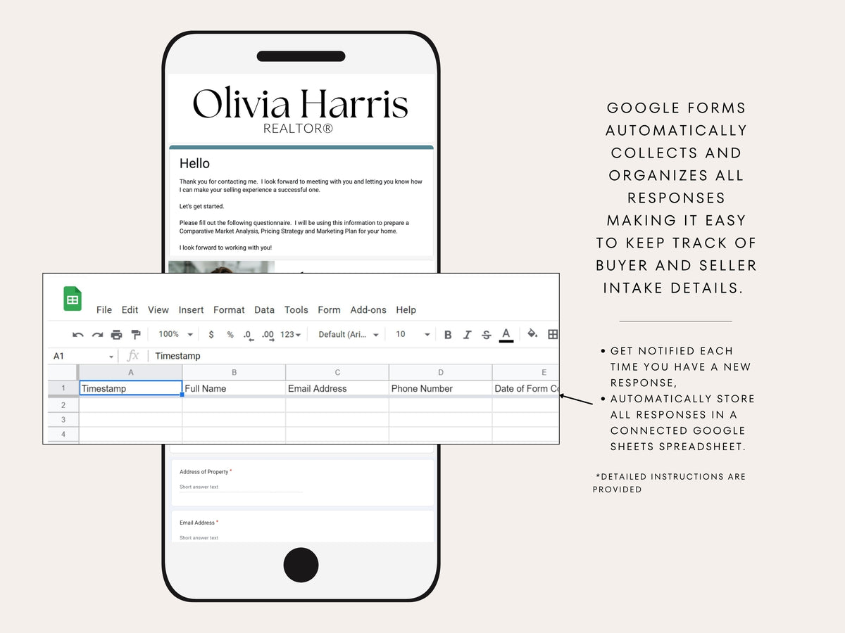 Real Estate Buyer & Seller Intake Bundle | Google Forms + Canva Templates