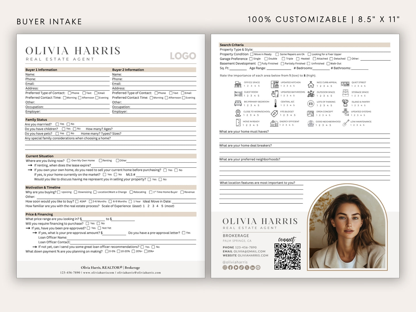 Real Estate Buyer & Seller Intake Bundle | Google Forms + Canva Templates