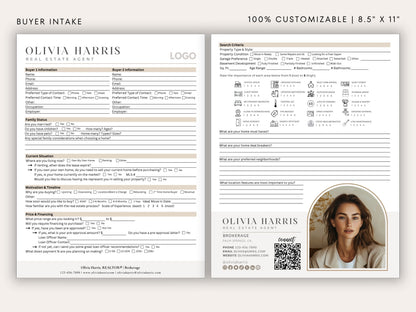 Real Estate Buyer & Seller Intake Bundle | Google Forms + Canva Templates