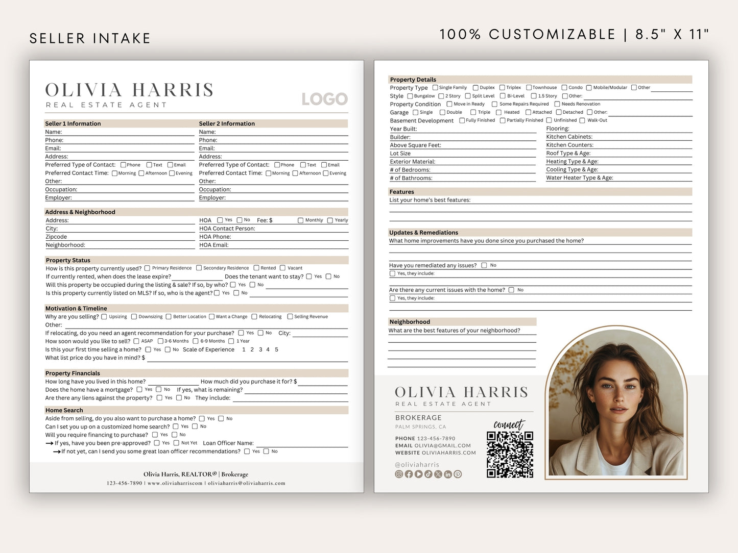 Real Estate Buyer & Seller Intake Bundle | Google Forms + Canva Templates