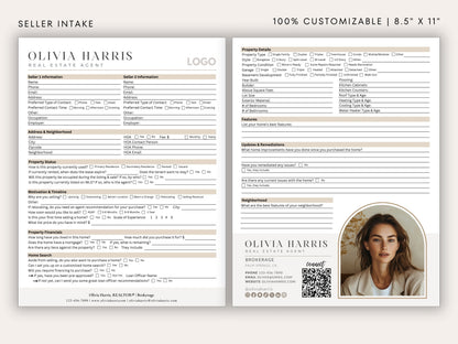 Real Estate Buyer & Seller Intake Bundle | Google Forms + Canva Templates