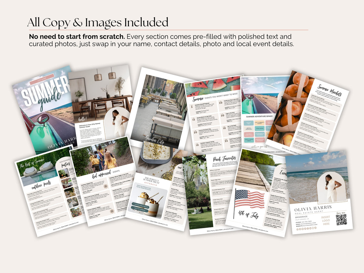 Real Estate Summer Client Guide — 12-Page Canva Template for Agents