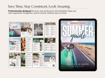 Real Estate Summer Client Guide — 12-Page Canva Template for Agents