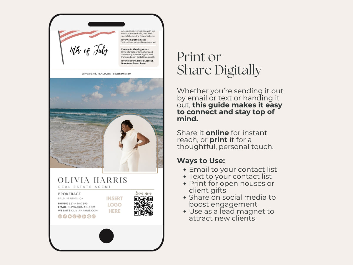 Real Estate Summer Client Guide — 12-Page Canva Template for Agents