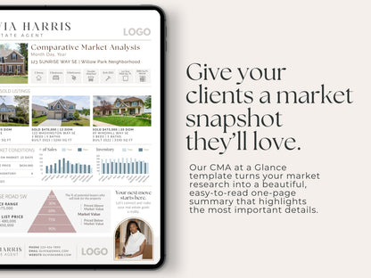 CMA Summary Template | One-Page Market Analysis for Agents