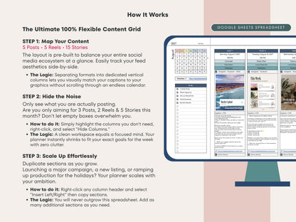Social Media Content Planner — Google Sheets Template for Real Estate Agents