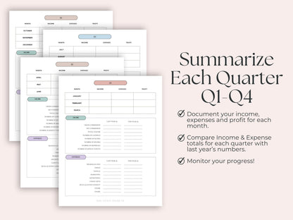 Income & Expense Worksheets