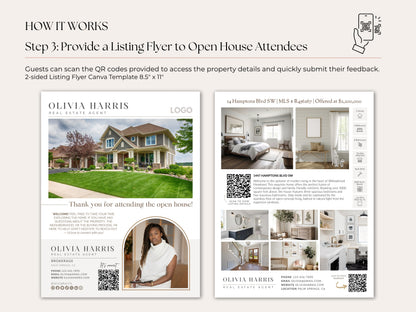 Open House Toolkit | Google Forms, Canva Signs & Listing Flyer for Agents