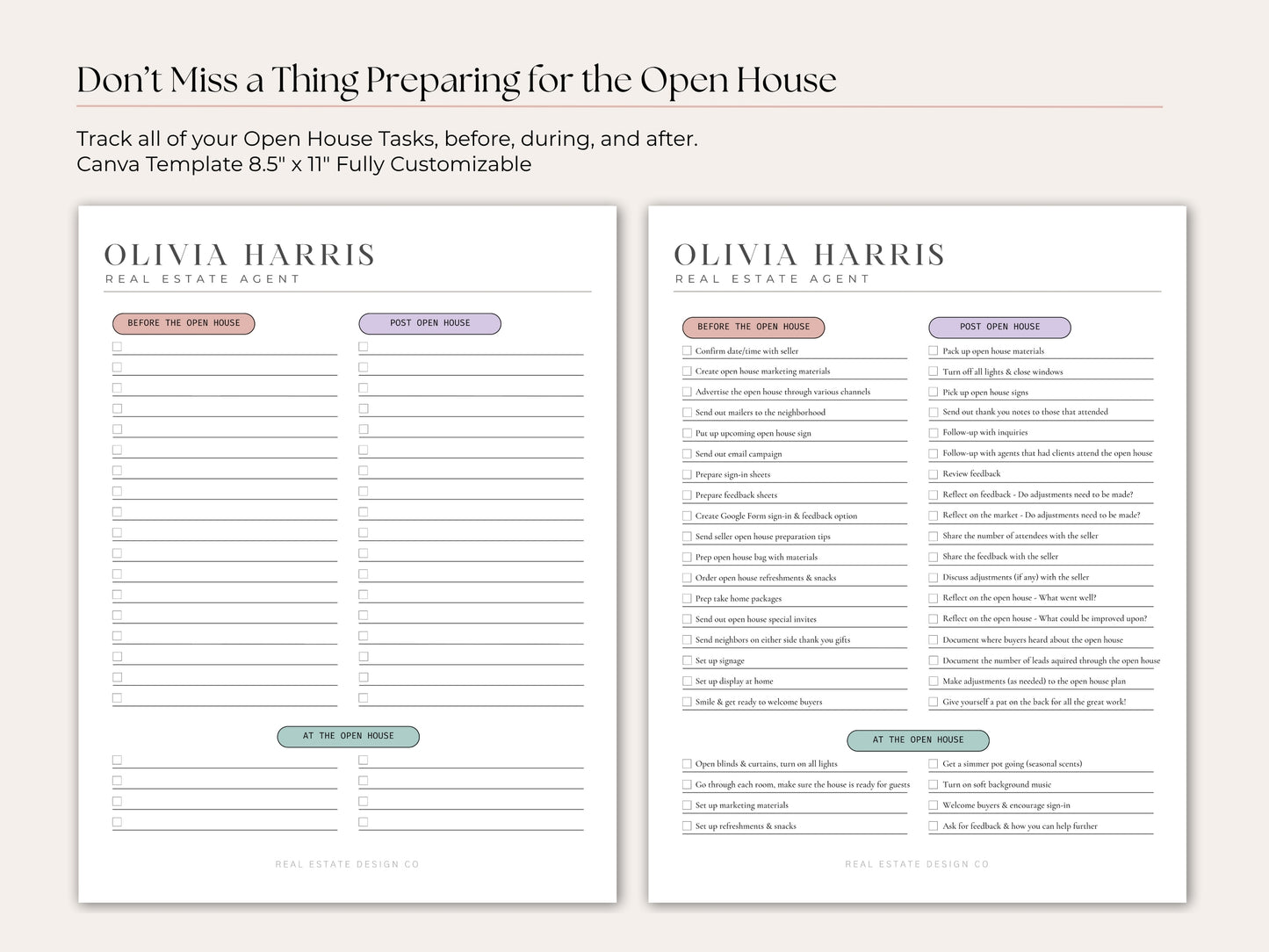Open House Toolkit | Google Forms, Canva Signs & Listing Flyer for Agents