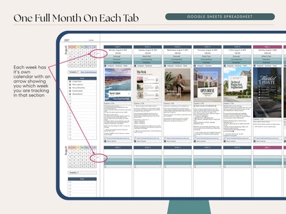 Social Media Content Planner — Google Sheets Template for Real Estate Agents
