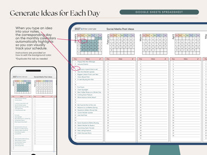 Social Media Content Planner — Google Sheets Template for Real Estate Agents