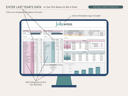 Income & Expense Tracker - Real Estate Bookkeeping Google Sheets