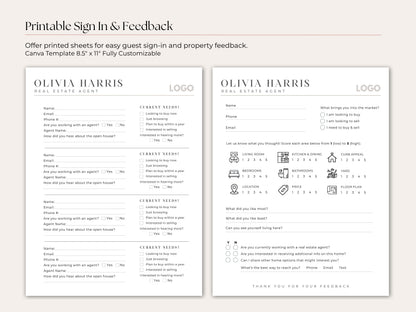 Open House Toolkit | Google Forms, Canva Signs & Listing Flyer for Agents
