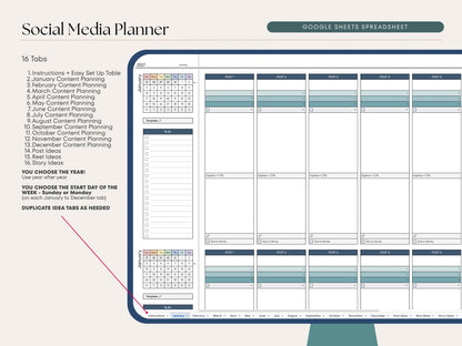 Social Media Content Planner — Google Sheets Template for Real Estate Agents