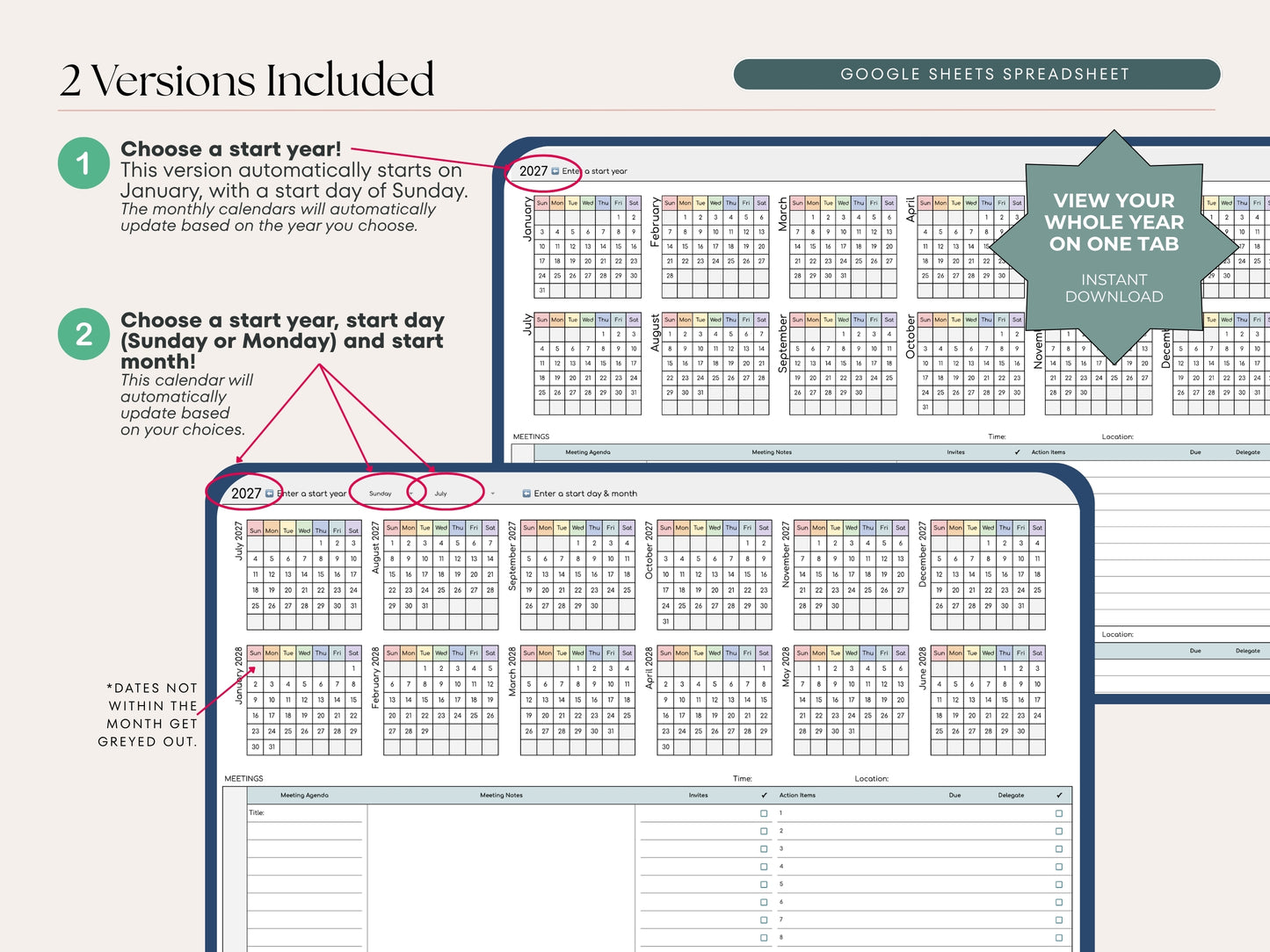 Meeting Notes Google Sheets Template — All-in-One Meeting Planner