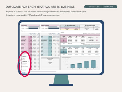 Income & Expense Tracker - Real Estate Bookkeeping Google Sheets